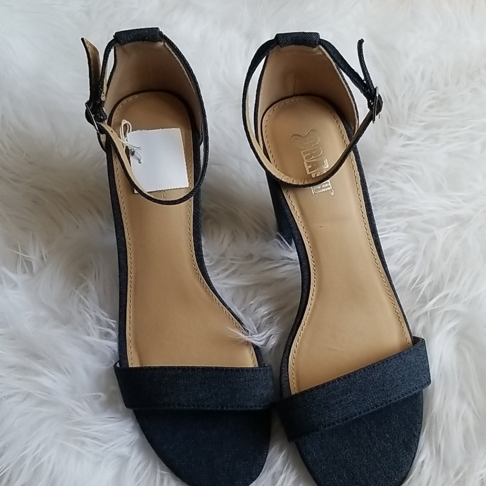 Denim heels